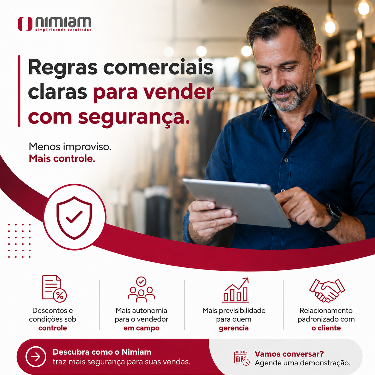 Regras comerciais claras para vender com segurança.