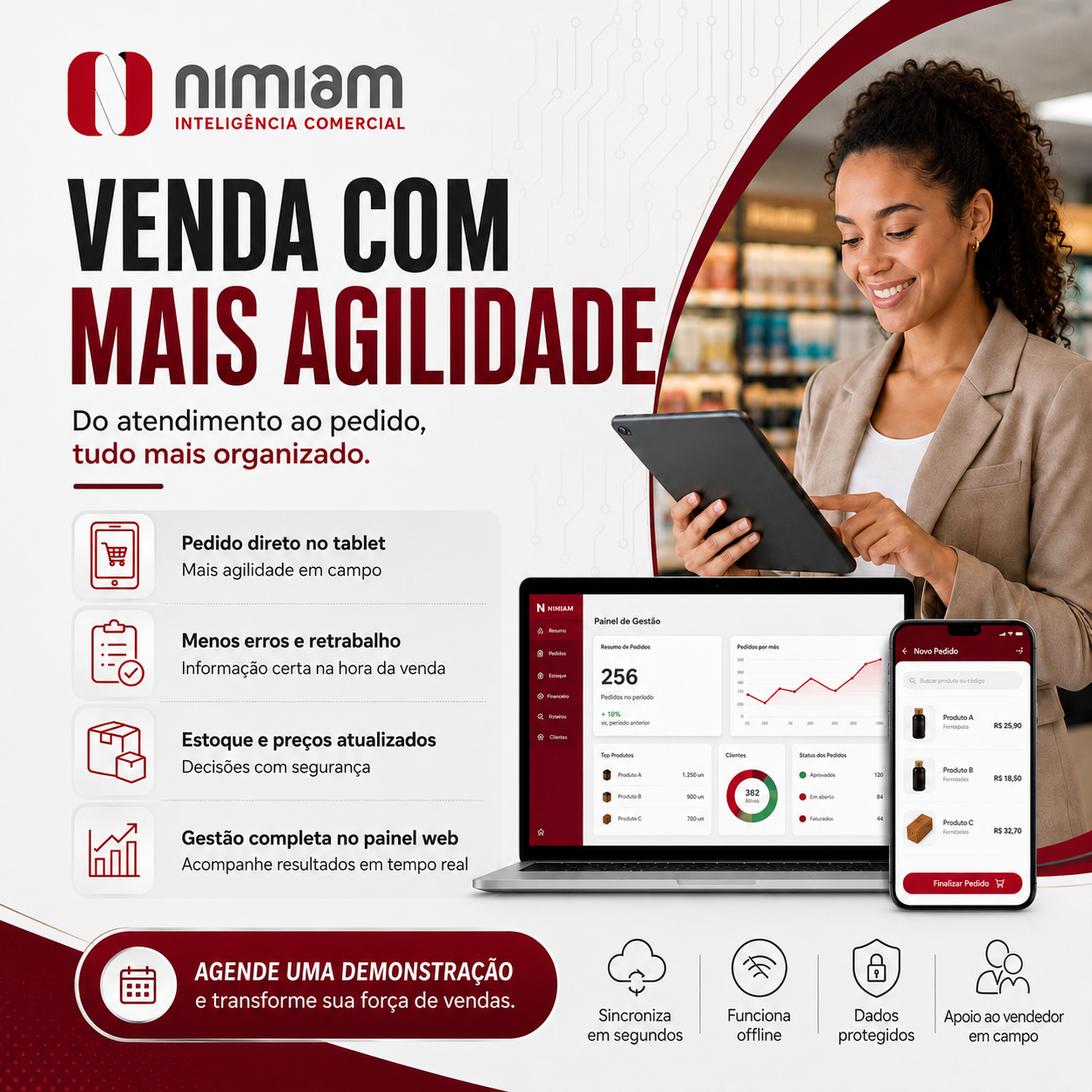 Venda com mais agilidade, do atendimento ao pedido.