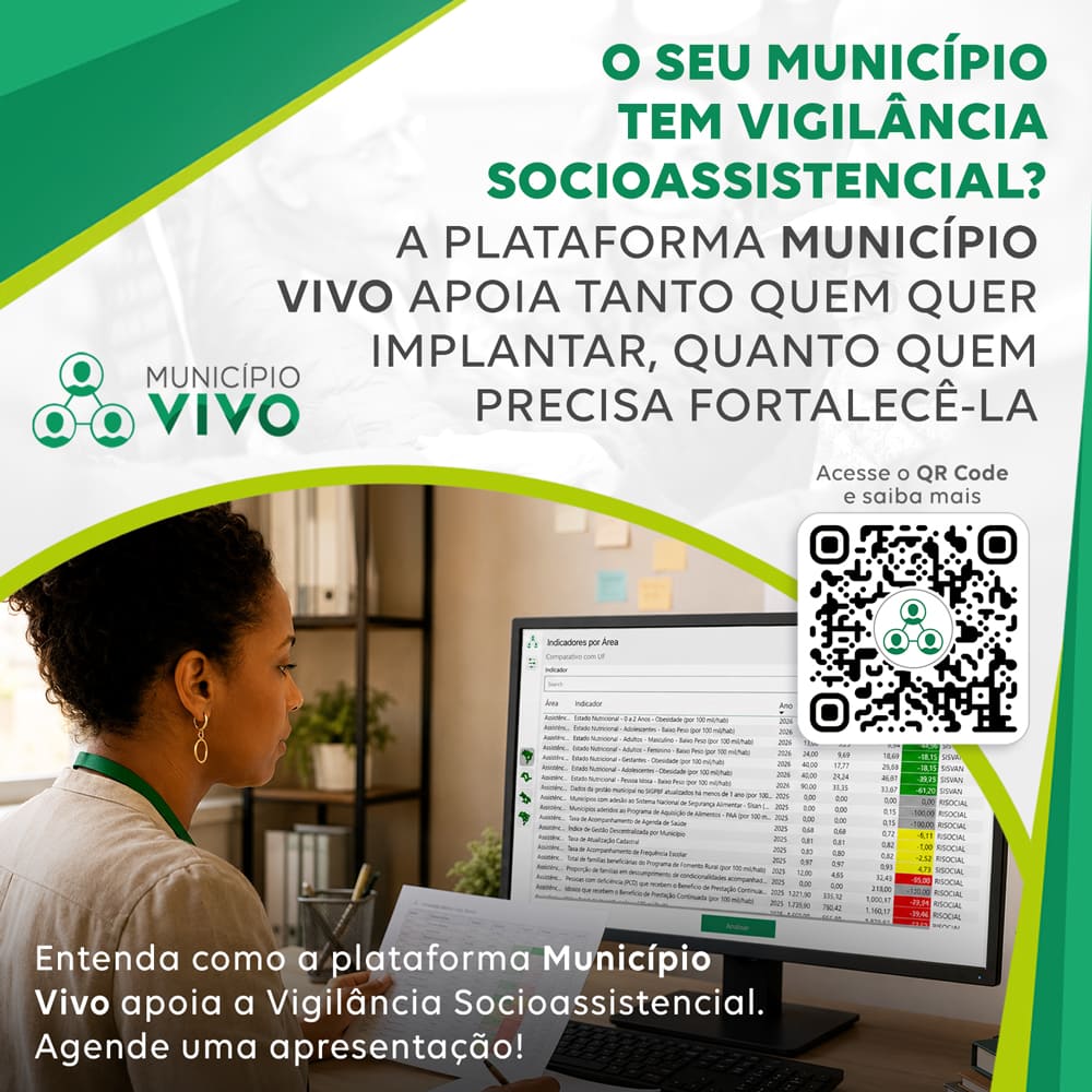 O seu município tem Vigilância Socioassistencial? A plataforma Município Vivo apoia tanto quem quer implantar, quanto quem precisa fortalecê-la.