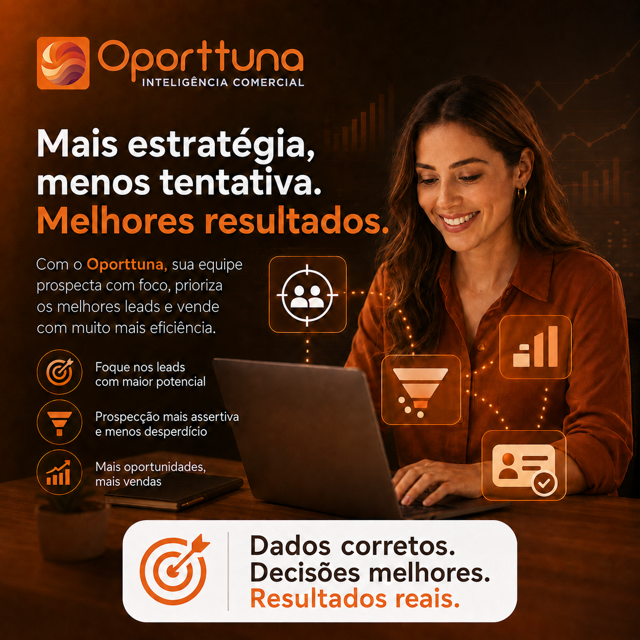 Mais estratégia, menos tentativa. Melhores resultados.